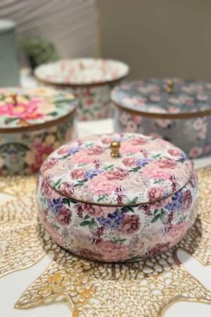 Blush Bloom Wooden Roti Box