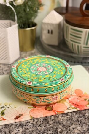 Green & Peach - 7” Spice Box