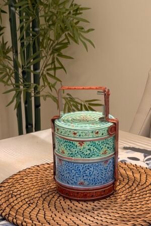 Mumtaz (Mint & Blue) Two-Tier Tiffin Box