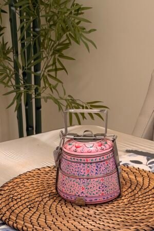 Gulabari (Pink) Two-Tier Tiffin Box